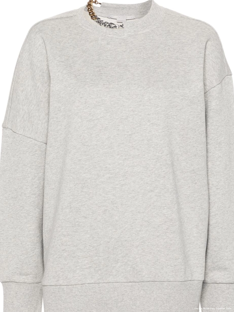 Cheap McCartney Women sweatshirt Stella melange chain-link-detailing 0724